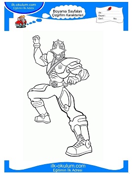 Çocuklar İçin Power Rangers Boyama Sayfaları 